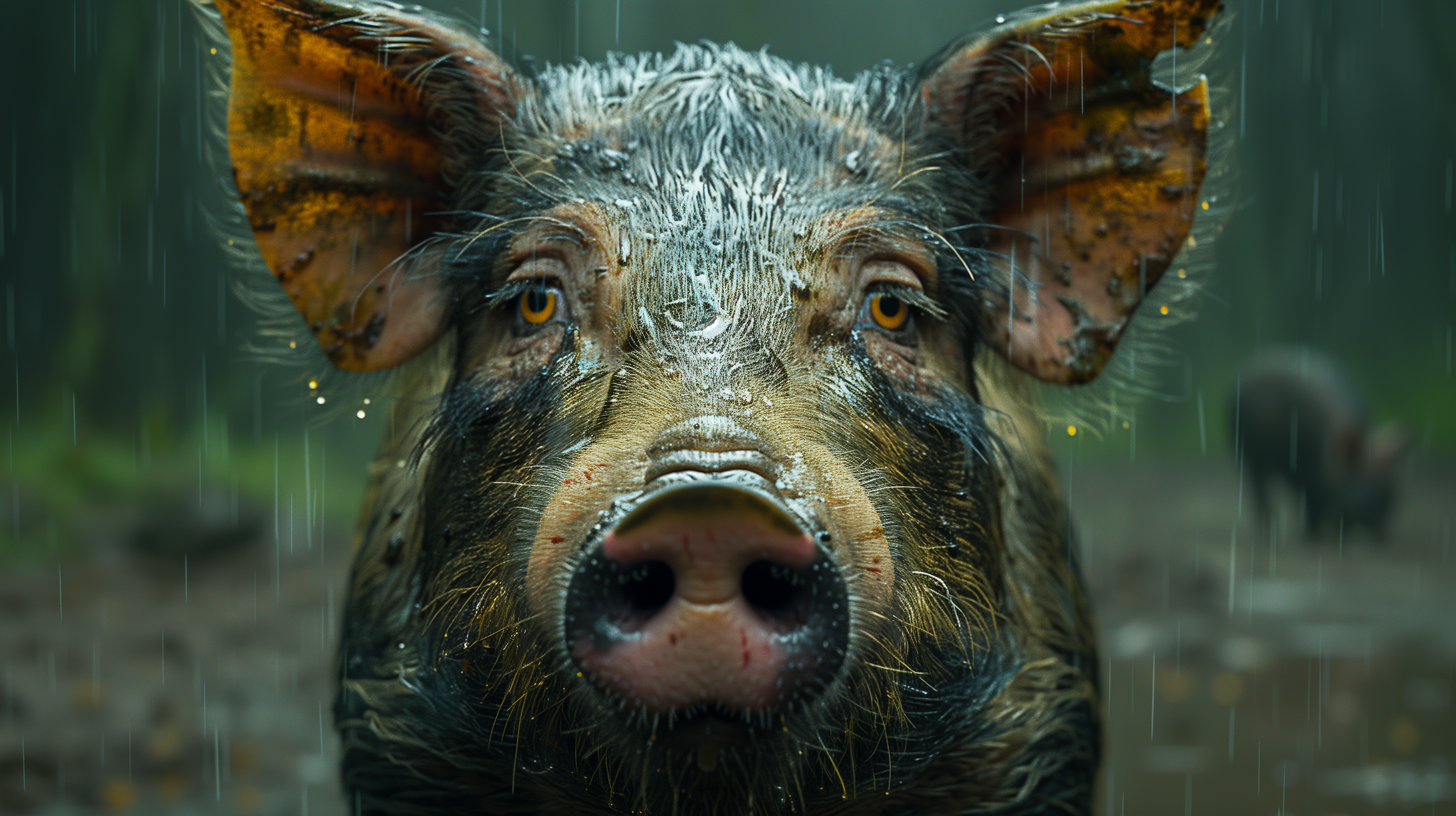 Boar in Rain Symbolizes Food Safety Concerns