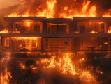 Luxury home engulfed in flames during wildfire