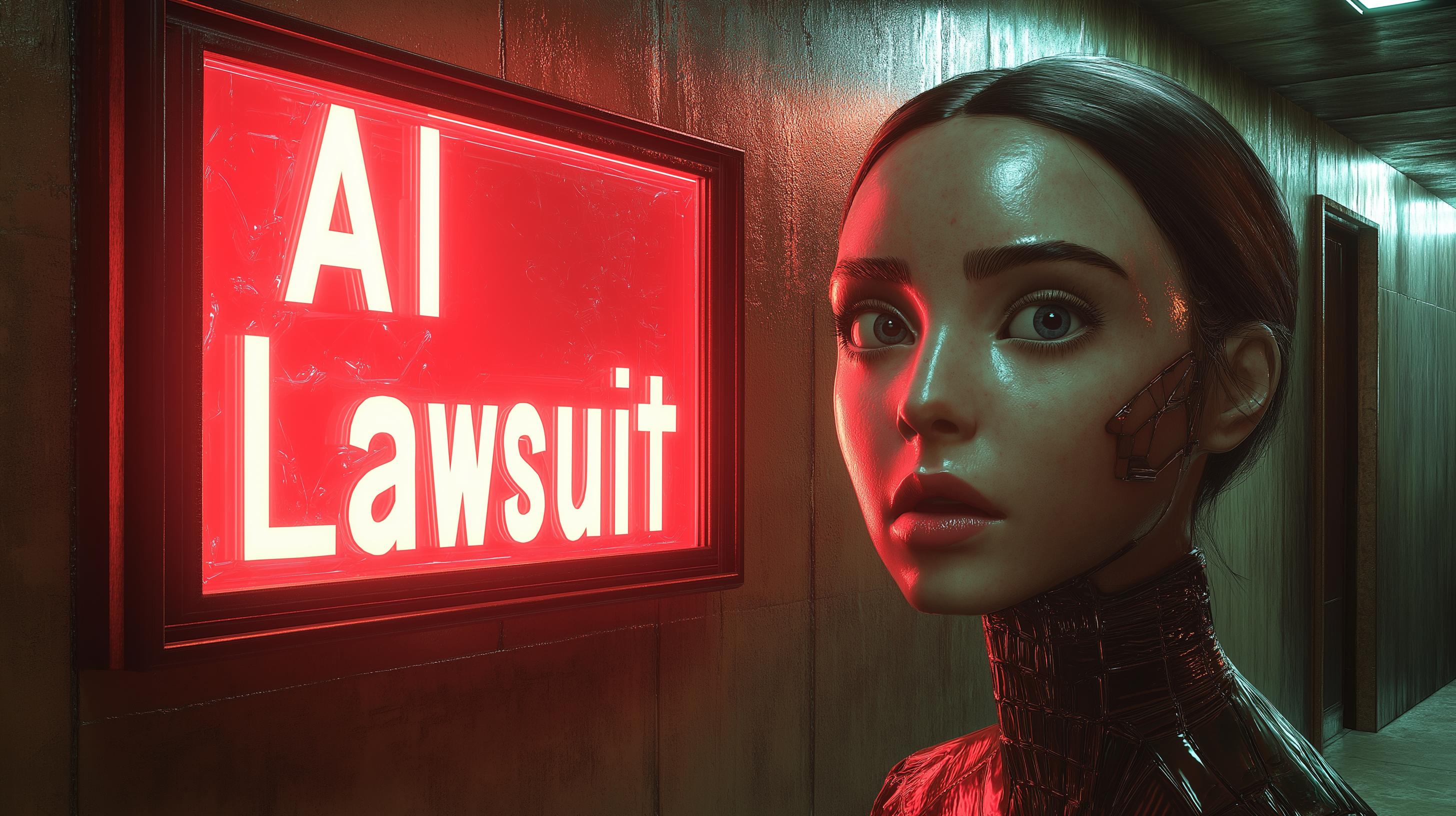  AI Copyright Lawsuit Concept Image