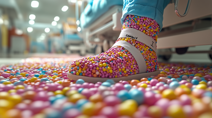 Foot standing after sprinkle pool injury at Museum of Ice Cream