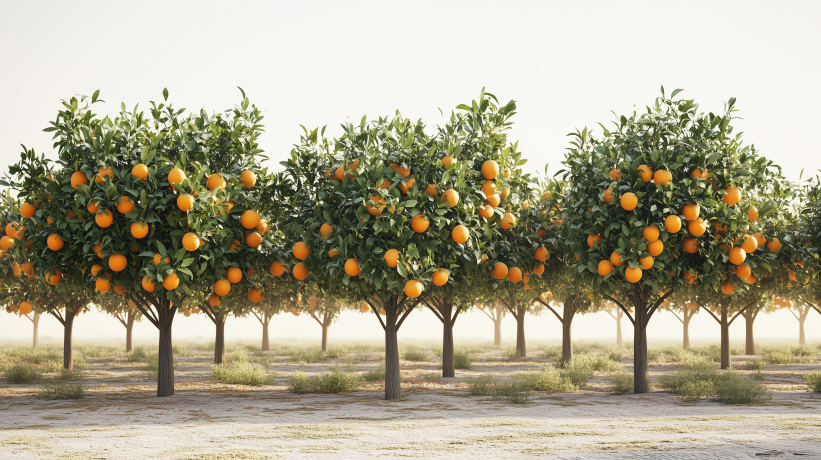 Lush California orange orchard hinting at thriving S Corporations